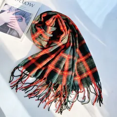 定番かつ代表的なチェック柄がコーディネートのアクセントにピッタリの大判ストール　使いがっての良いマフラータイプなので、秋冬に活躍間違いなし ショール ブランケット レディース  大きいサイズ スタンダードデイリーラージストール