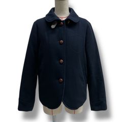 美品 MHL.♡英国製 ウール メルトン ショートコート ブラック 異素材