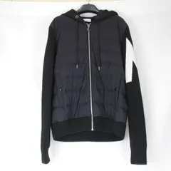 極美品『USED』MONCLER【モンクレール】 ハイブリッドダウン ジャケット コート アウター ウール/コットン/ナイロン ブラック メンズ