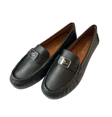 ZM1686【美品】 COACH コーチ　ローファー　革靴　新品.未使用　レディース　ブラック　黒　サイズ6.5