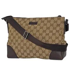 【在庫一掃】 グッチ GUCCI GG柄 ショルダーバッグ 斜め掛け ショルダーバッグ GGキャンバス ブラウン 114273 レディース 【中古】