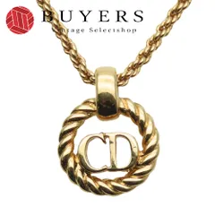 【中古】 クリスチャンディオール ネックレス CDロゴ メタル ゴールド GP メッキ アクセサリー レディース 女性 Christian Dior