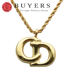 【中古】 クリスチャンディオール ネックレス CDロゴ メタル ゴールド GP メッキ アクセサリー レディース 女性 Christian Dior