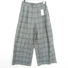 ザショップティーケー THE SHOP TK ワイド パンツ ストレッチ レーヨン L グレー チェック kz12340