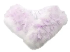 着物美人 送料込み ショール マラボー フェザー 振袖ショール 振袖ファー 成人式ショール 成人式ファー ファー 羽毛 成人式 ふわふわ 女性 振袖用 ショール白 ファー白 ショール紫 ファー紫 【 白 薄紫 ストール 】m367012s