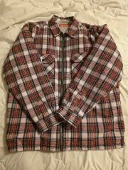 25fw Supreme サーマル LINE IN ジップアップ フランネル シャツ ジャケット L