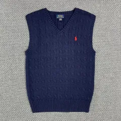 ポロラルフローレン ニット ベスト ネイビー