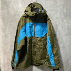 古着 Oakley マウンテンパーカー 切替ナイロンジャケット サイズ L カーキ系 オークリー 