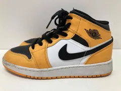NIKE ナイキ AIR JORDAN 1 MID GS TAXI 554725-701 オレンジ ブラック 23.5cm
