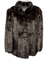 美品♦︎リアルファー シルク ベルベット ジャケット 黒 ブラック 高級 