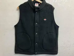 DANTON ダントン ベスト DOBULE FACE BOA STAND COLLAR VEST  サイズL ブラック