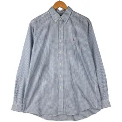 古着 ラルフローレン Ralph Lauren POLO by Ralph CUSTOM FIT ギンガムチェック 長袖 ボタンダウンチェックシャツ メンズL相当/eaa599089