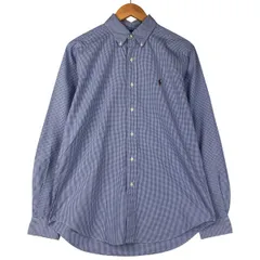 古着 ラルフローレン Ralph Lauren CLASSIC FIT ギンガムチェック 長袖 ボタンダウンチェックシャツ メンズM相当/eaa599090