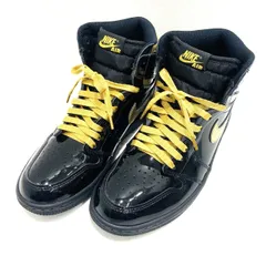 ★NIKE AIR JORDAN 1 RETRO HIGH OG 555088-032 ナイキ エアジョーダン レトロ ハイ 25.5cm スニーカー ブラック ゴールド色 中古★006674