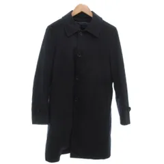 ユナイテッドアローズ UNITED ARROWS 美品 ステンカラーコート ロング丈 S 紺 ネイビー ライナー取り外し可能 /KR ■YHS15