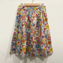 Hampstead リバティプリント ひまわり柄 タック入り スカート サイズ40【送料込み】