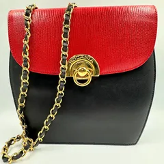 RODANIA　ロダニア ハンドバッグ バイカラー レッド ブラック