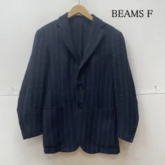 ビームスエフ ストライプ テーラード ジャケット 3ボタン ウール ブレザー 21-16-0626-786 メンズ 46 ISItems【USED】【古着】【中古】50123350
