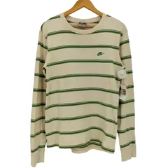 ナイキ NIKE 00s グレータグ ロゴ刺繍 ボーダー 長袖 Tシャツ Y2K メンズ import：L 