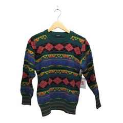 ツンドラ tundra 90s カナダ製 マルチストライプ Vネック 3D ニット