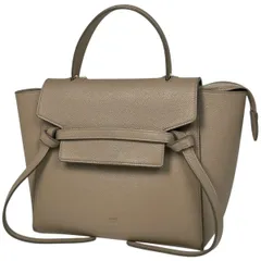 【在庫一掃】 セリーヌ CELINE マイクロ ベルトバッグ 2WAY ショルダーバッグ ハンドバッグ レザー ベージュ レディース 【中古】