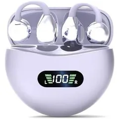 イヤホン bluetooth ワイヤレスイヤホン 【ながら聴き イヤーカフ型 】イヤフォン スポーツ用 耳挟み式 オープンイヤー NABI_684