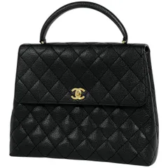 【在庫一掃】 シャネル CHANEL ココマーク ハンドバッグ マトラッセ ハンドバッグ キャビアスキン ブラック レディース 【中古】