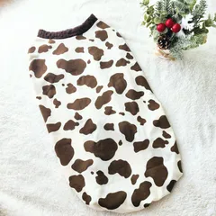 りー様🩷牛柄♡ブラウン♡うし柄🐄♡タンクトップ♡大型犬♡ハンドメイド犬服♡