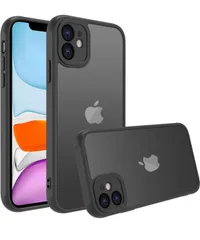 ★iphone 11 ケース iphone ケース iphone11 スマホカバー 耐衝撃 指紋防止 滑り止め マット半透明 黄ばみなし レンズ保護 米軍MIL規格アイフォン11 用カバー 6.1インチ PinLiSheng (ブラック, iPhone 11)