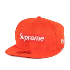 【美品】Supreme シュプリーム キャップ オレンジ サイズ:7 1/4(57.7cm) | NEW ERA ボックスロゴ メッシュ ベースボールキャップ (Mesh Box Logo New Era) | コラボ 別注【メンズ】【中古】