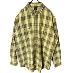 レッドヘッド イエロー 黄色 チェック カジュアル XL オーバーサイズ シャツ レディース ユニセックス メンズ 古着 長袖