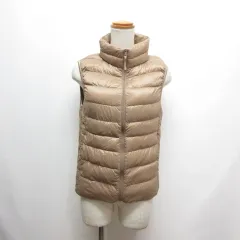 ユニクロ UNIQLO 美品 ウルトラライト ダウン ベスト M ベージュ