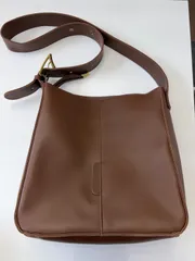 【中古品】 ショルダーバッグ 縦型 茶ブラウン ビジネス 通勤 通学 斜め掛け 肩掛け バッグかばん 現状品