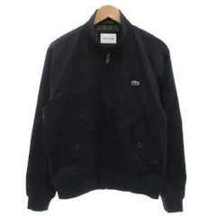 【中古】ラコステ LACOSTE 撥水ハリントンジャケット スタンドカラー ブルゾン  S/M 紺 ネイビー /FF メンズ ラコステ LACOSTE 撥水ハリントンジャケット スタンドカラー ブルゾン