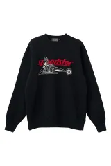 HYSTERIC GLAMOUR ヒステリックグラマー 02253CS08 SPEEDSTER スウェット BLACK 正規通販 メンズ