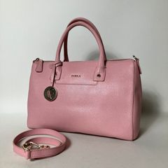 2511-436｜美品｜フルラ 2WAYハンドバッグ レザー ピンク - メルカリ