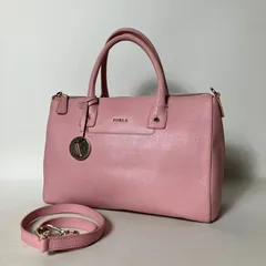 2511-262｜フルラ 2WAY ハンドバッグ レザー ピンク