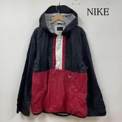 ナイキ 90s ハーフジップ ナイロン ジャケット 刺繍 ロゴ スウォッシュ メンズ L ISItems【USED】【古着】【中古】50125326