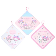 新品 サンリオ(SANRIO) ループ付きタオル3枚セット マイメロディ 子供用 抗菌加工 名前スペース付き 保育園 幼稚園 249564