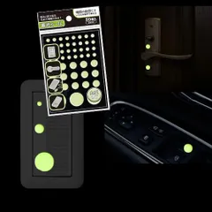 新品 蓄光シール 50個 3サイズ 丸型 ぷっくりタイプ 夜間目印 蓄光テープ ぷっくりシールタイプ