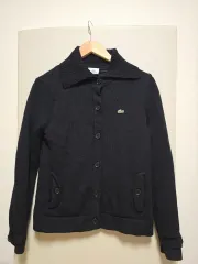 (95) ラコステ ボタン カーディガン ブラック