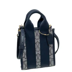 コーチ バッグ レディース COACH トートバッグ 2WAY シグネチャー ジャカード スミス ミニ トート バッグ CCL75 IMX1X ネイビー×ミッドナイトネイビー
