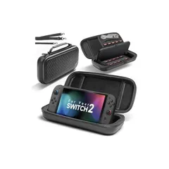 JSAUX キャリングケース ニンテンドースイッチ2（2025）対応、装着有無を問わず対応するSwitch 2用保護ケース｜ゲームカード15枚収納スロット付き｜本体＆アクセサリー用｜耐衝撃｜持ち運び便利なポータブルトラベル収納バッグ BG0117（アップグ 1