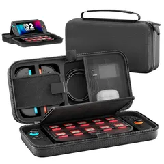 Switch 2 ケース 収納 持ち運び バッグ スイッチ収納ポーチ SW本体/Joy-Con/電源アダプタ/20枚ゲームカード/ケーブル/イヤホンなど収納可能 大容量 防水 防塵 防汚 耐衝撃 全面保護 スイッチ用キャリーケース Nintendo Swi 1