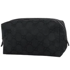【在庫一掃】 グッチ GUCCI GG柄 ポーチ 小物入れ メイク コスメ 化粧ポーチ GGキャンバス ブラック 29595 レディース 【中古】