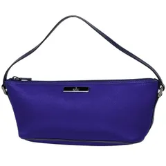 【在庫一掃】 グッチ GUCCI ロゴ ハンドバッグ アクセサリーポーチ ハンドバッグ サテン ブルー 0391103 レディース 【中古】