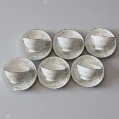 【6客揃】 ノリタケ コンテンポラリー カップ&ソーサー マグカップ 花柄 紅茶 コーヒー カップ 茶器 昭和 レトロ アンティーク