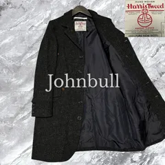 Johnbull ジョンブル Harris Tweed ハリスツイード チェスターコート ロングコート ツイード ウール チャコールグレー サイズM