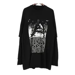 ★ RICK OWENS DRKSHDW リックオーエンス ロングスリーブTシャツ レイヤード風 グラフィック 黒