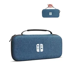 【2025年新発】 Switch2 ケース 高密度EVA防水 耐衝撃 ハードシェル スイッチ 2 ケース ゲームカード12枚収納 兼容Switch/有機ELモデル 収納バッグ ポーチ コンパクト 軽量 全面保護 保護カバー ポータブル 持ち運び 旅行 (ブ 1